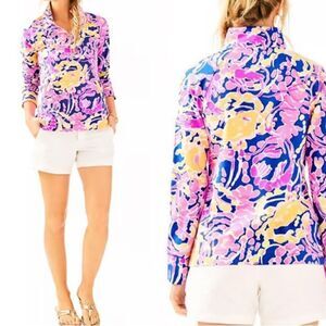 Lilly Pulitzer Skipper Printed Popover with Pockets in Size Small